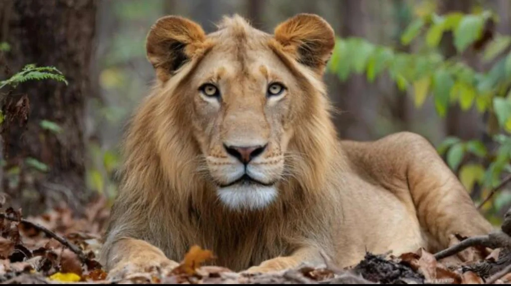 Asiatic Lion Forest Resting