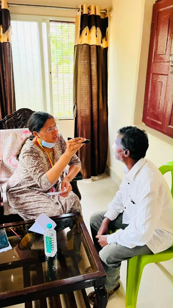 Individual diagnostic health evaluation and vision screening conducted for a forest frontline worker.